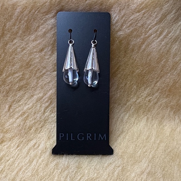 Pilgrim Jewelry - Pilgrim Set of 2 Silver Tone and Clear Glass Charms